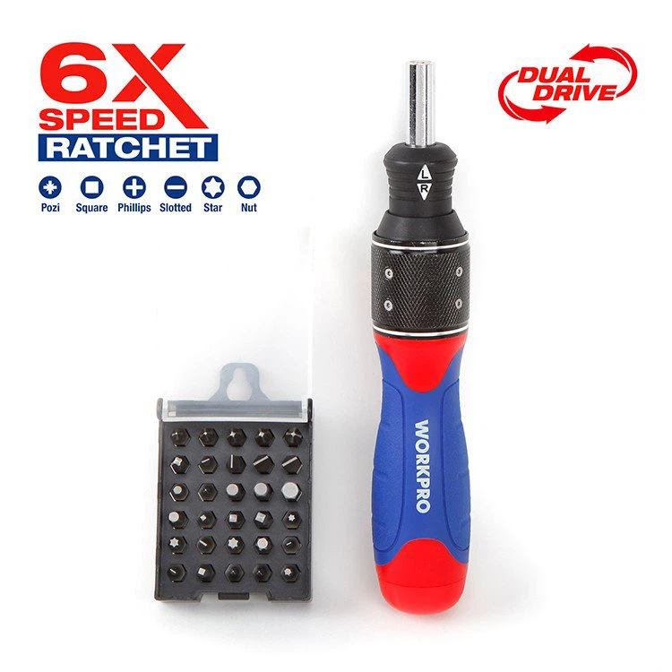 Juego de destornilladores de doble accionamiento de 6 velocidades