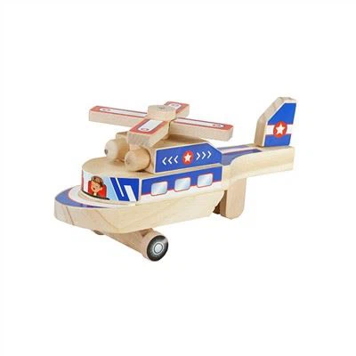Helicóptero de juguete de madera