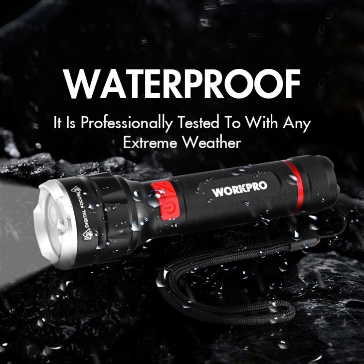 750LM Digital Focusing Rechargeable Aluminium Flashlight