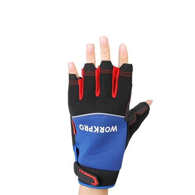 Guantes de trabajo mecánico sin dedo de WorkPro - XL