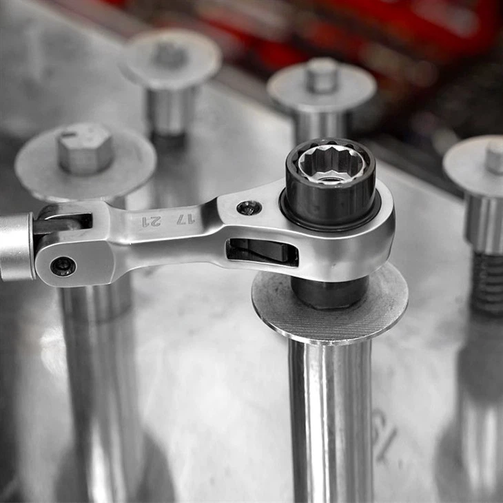 WORKPRO 4 IN 1 FLEXIBLE SHARP TAIL SOCKET RATCHET WRENCH factory